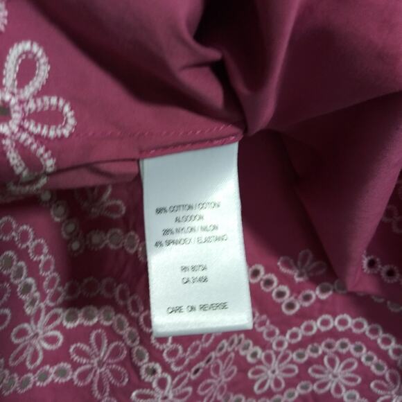 BCBG Max Azria Sleeveless Top with Embroidered Hem Bow Tie Back Size M - Picture 5 of 9